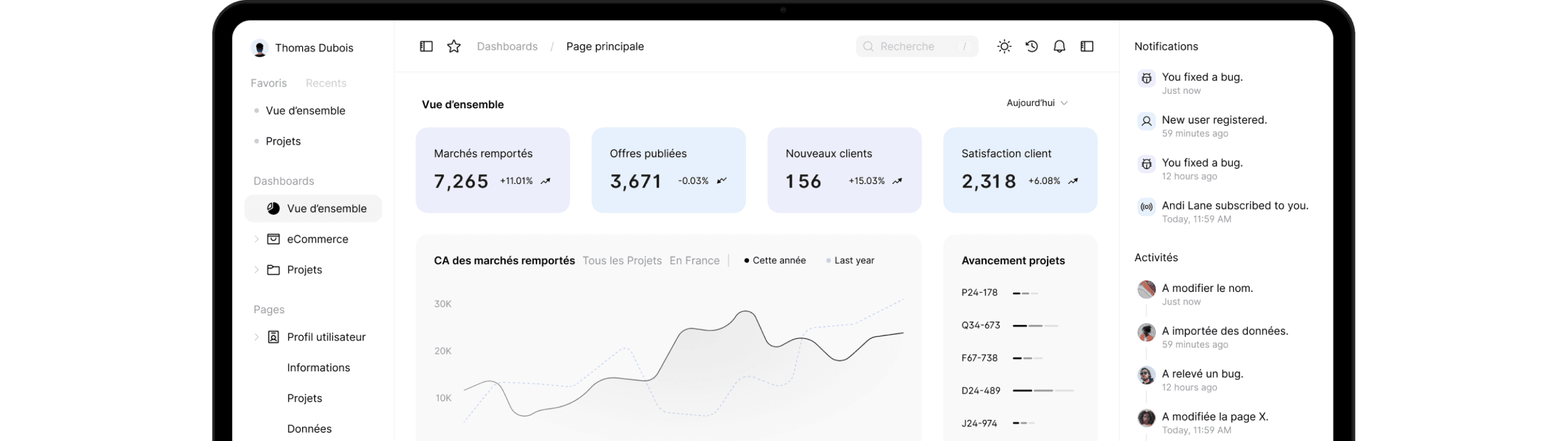 Interface de gestion 3Consult